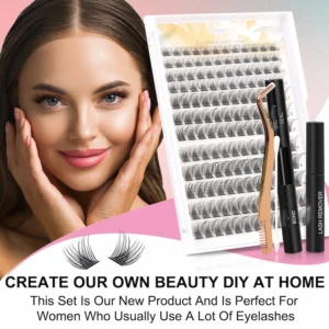 Hot Amazon DIY lash kit with cluster lash and lash bond XJ150