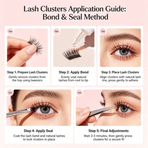 How to Apply Lash Clusters with Bond and Seal
