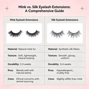 Mink vs. Silk Eyelash Extensions: A Comprehensive Guide