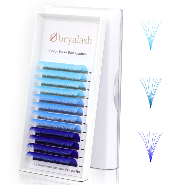 Private Label colored easy fan blooming lashes LM