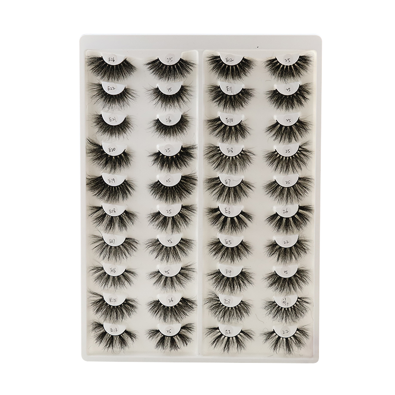 More fluffy real mink strip eyelash wholesale price custom logo lash packaging xx