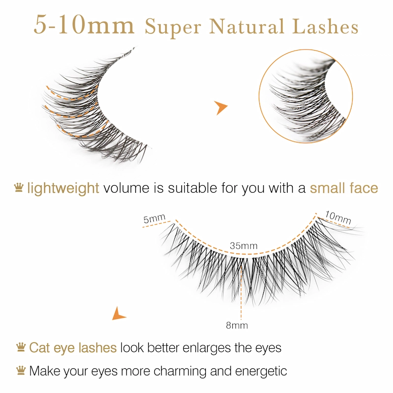 Wholesale natural soft 3D clear band silk lashes XJ128
