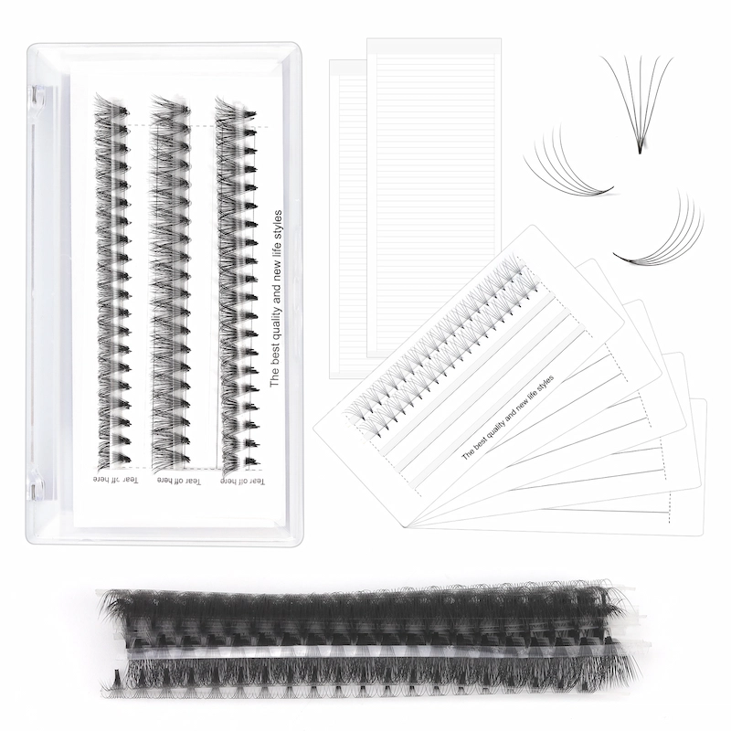 Wholesale ribbions semi-finished loose fan premade fan lash XJ136