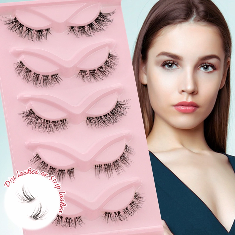 DIY strip lash Wispy Lash cat eye Clusters lashes at home Eyelash Extensions XJ163
