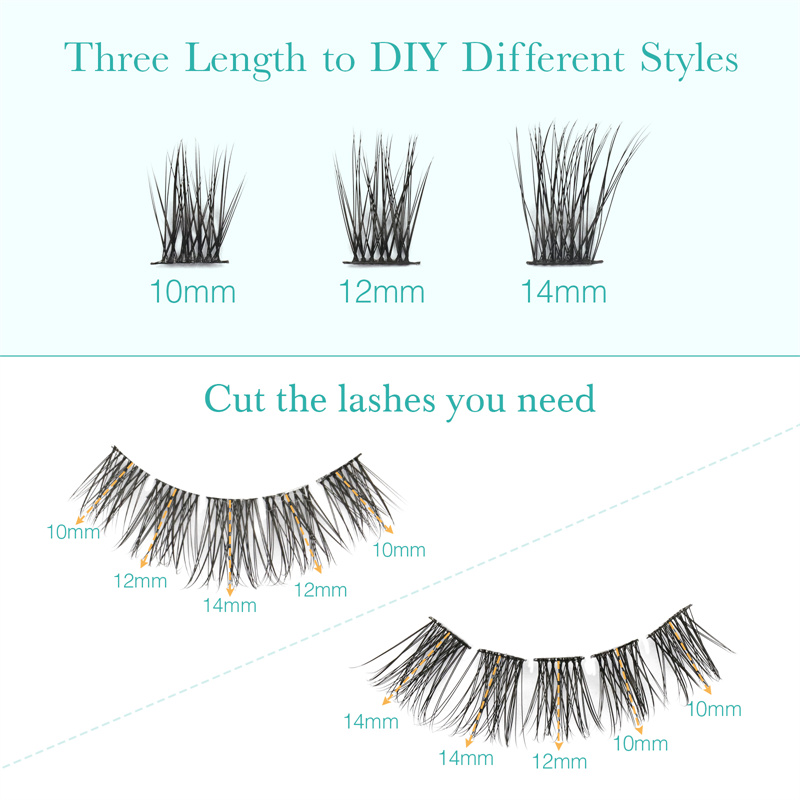 Wholesale clusters DIY lash extensions ribbons segmented lash XJ119