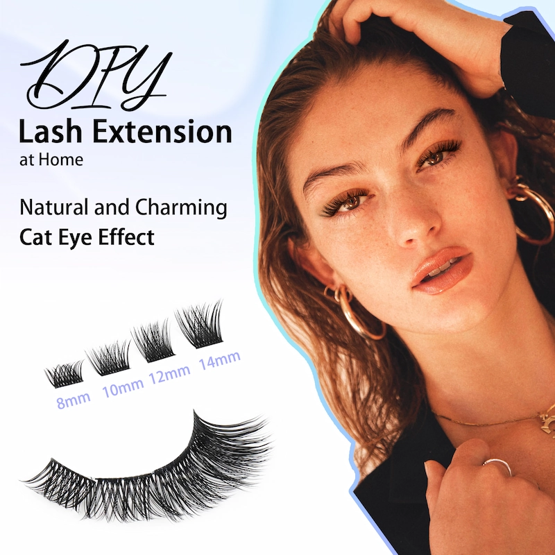 HOT Amazon DIY lash extensions at home lash clusters segment lash XJ148