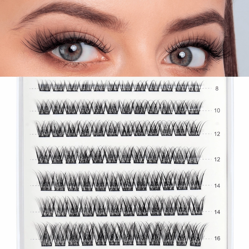 Amazon hot DIY lash extensions pre cut segmented cluster lashes XJ144