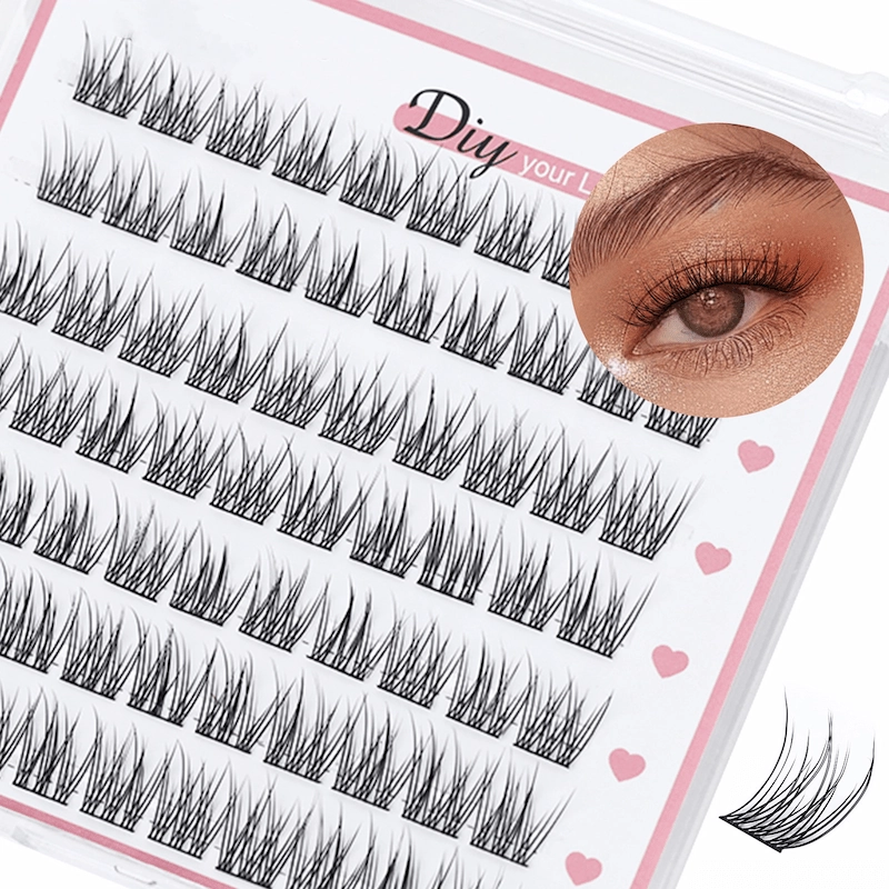 New Natural wispy style Fish tail DIY lash cluster lashes XJ166