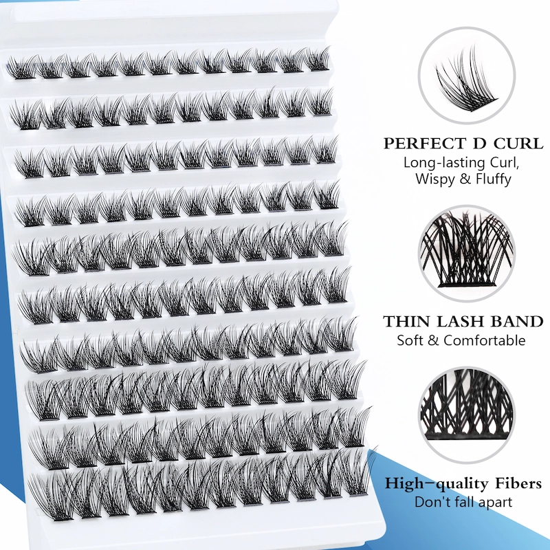 DIY lash cluster lashes kit with lash bond and seal XJ165