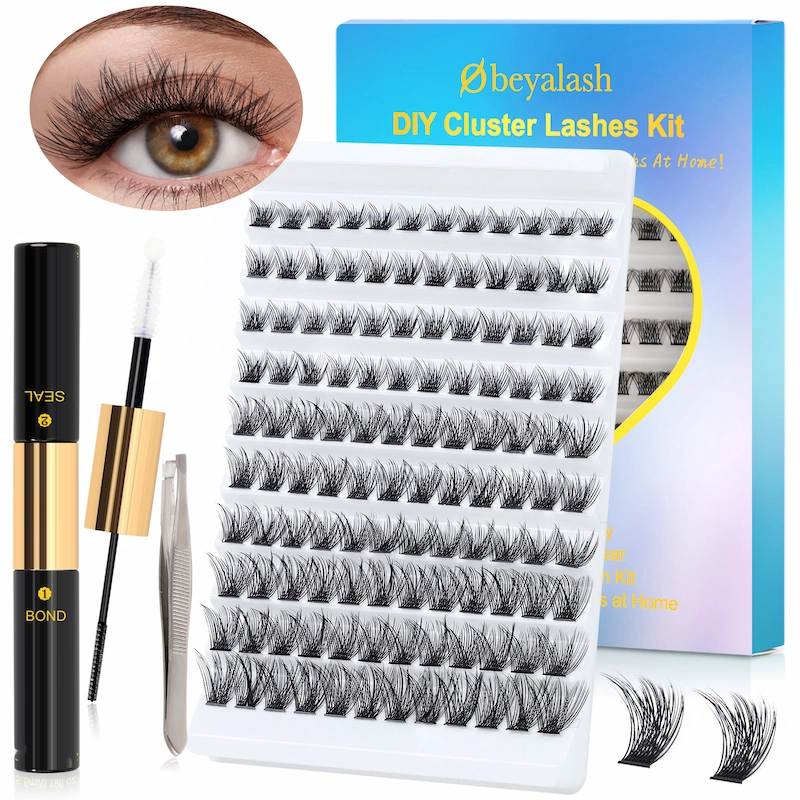 DIY lash cluster lashes kit with lash bond and seal XJ165