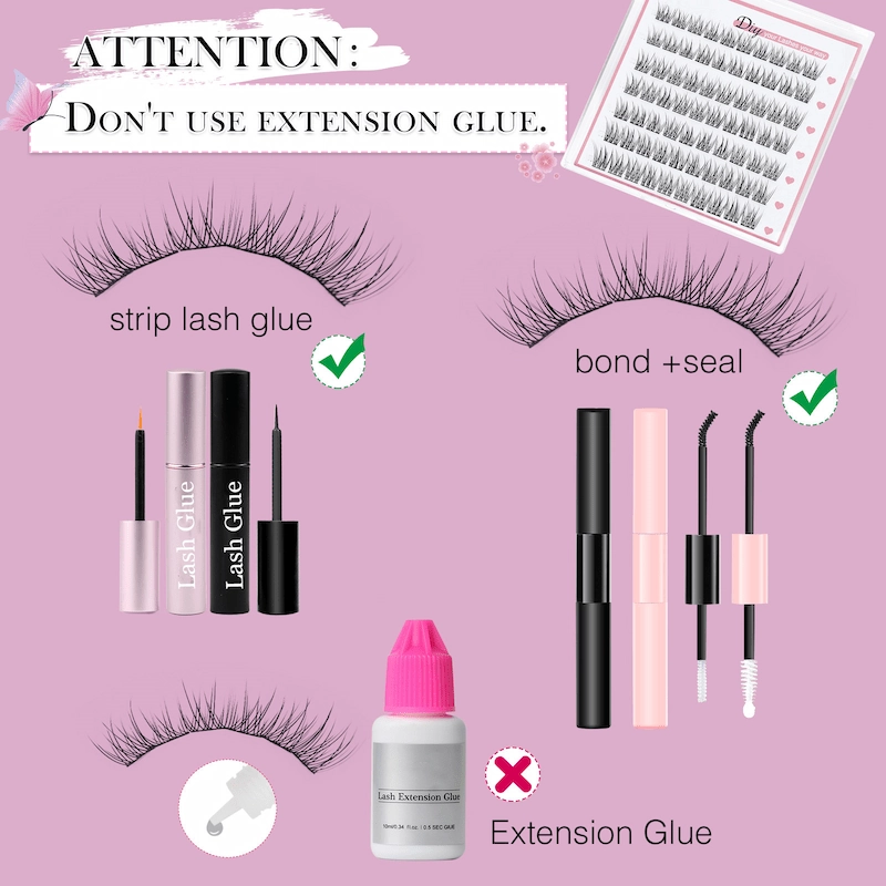 New Natural wispy style Fish tail DIY lash cluster lashes XJ166