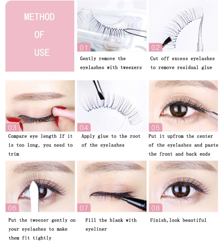 5D Mink Lashes 100% Handmade False Eyelashes Extension In USA and UK ZX070
