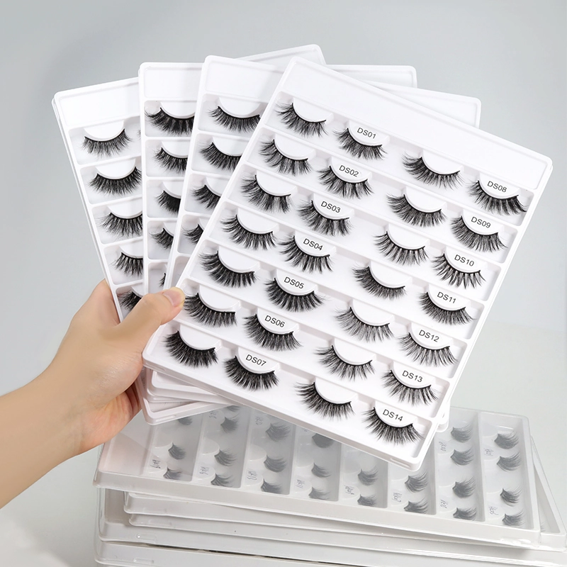 Sales 3D cat eye Wispy Faux mink lashes XJ141