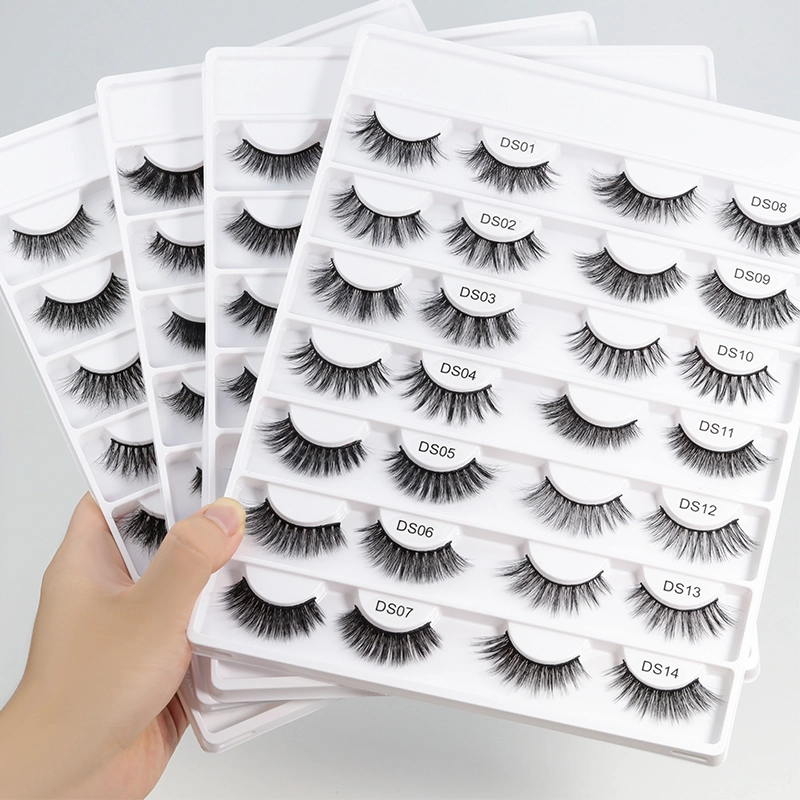 Sales 3D cat eye Wispy Faux mink lashes XJ141