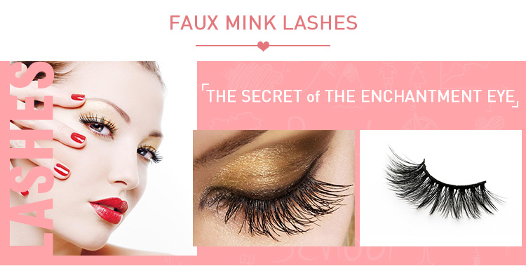Wholesale popular silk faux mink vegan eyelashes with logo XJ92