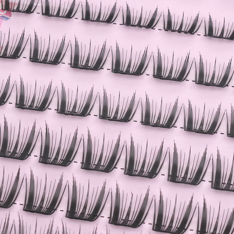 2025 Trendy Natural Waterproof Reusable Self-Adhesive Lashes No Glue Needed Easy Application Press-on Clusters for Stunning Effect in Any Setting