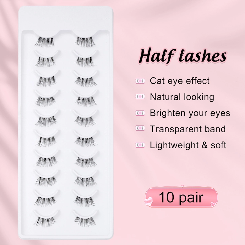 Wholesale natural small half lash corner eyelashes XJ132