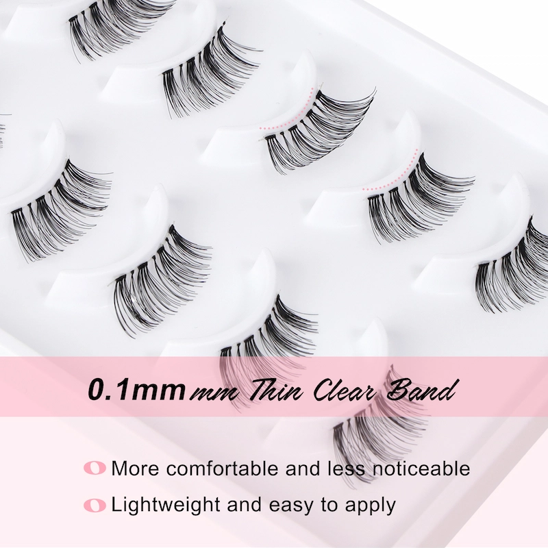 Wholesale natural small half lash corner eyelashes XJ132