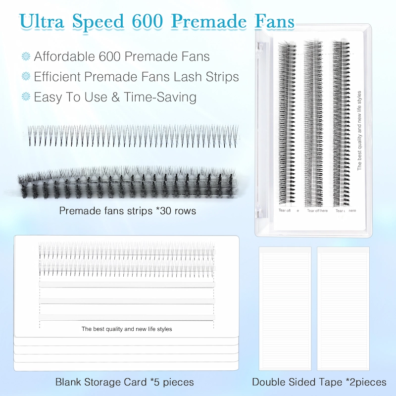Wholesale loose fan pointy base premade fan XJ137