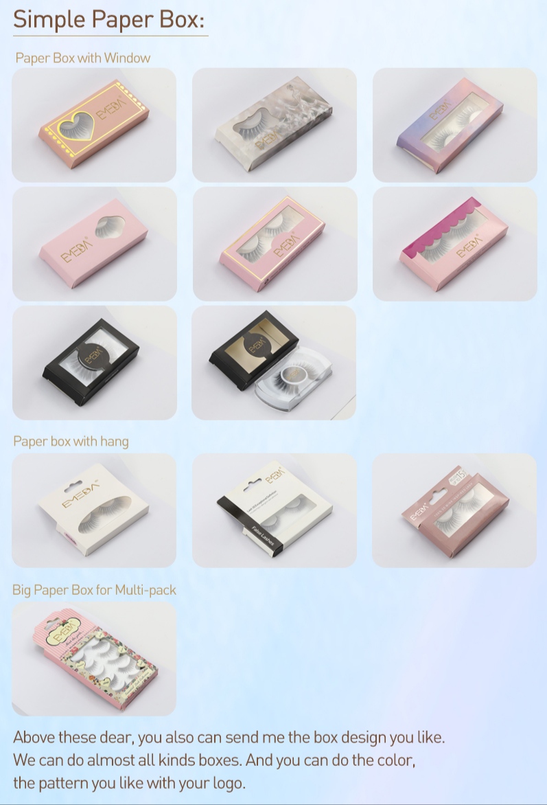 Private Label Custom False Eyelash Packaging Box ZX099
