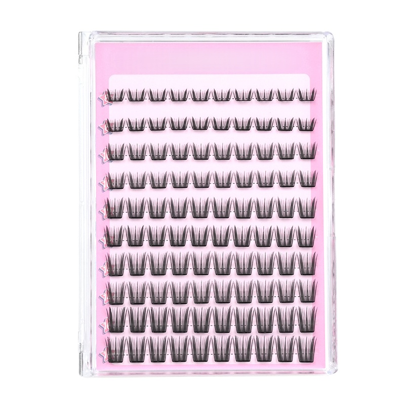 2025 Trendy Natural Waterproof Reusable Self-Adhesive Lashes No Glue Needed Easy Application Press-on Clusters for Stunning Effect in Any Setting