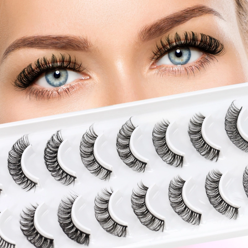 Wholesale DD deep curl Russia strip lashes XJ129