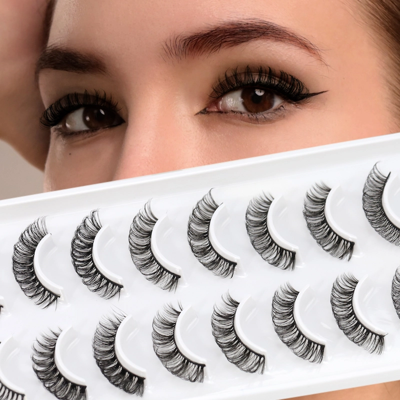 Wholesale DD deep curl Russia strip lashes XJ129