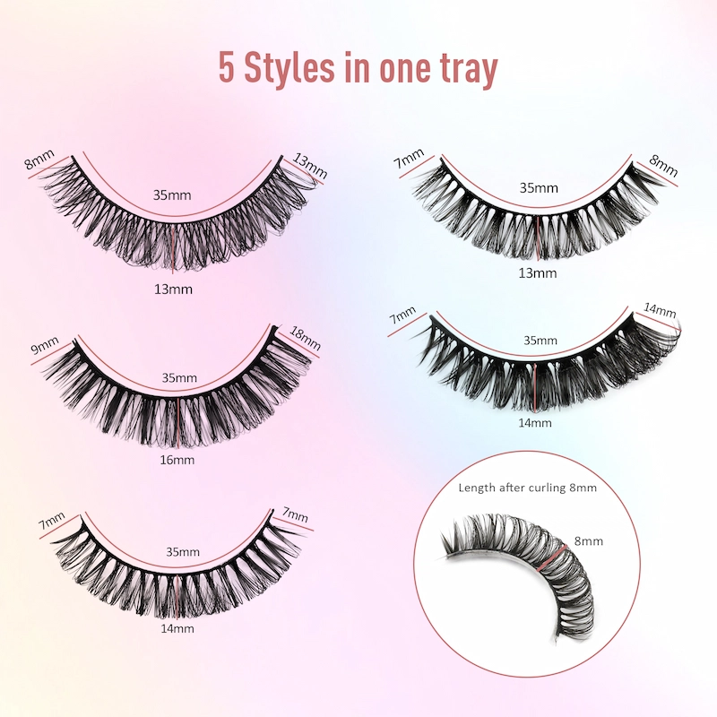 Wholesale DD deep curl Russia strip lashes XJ129