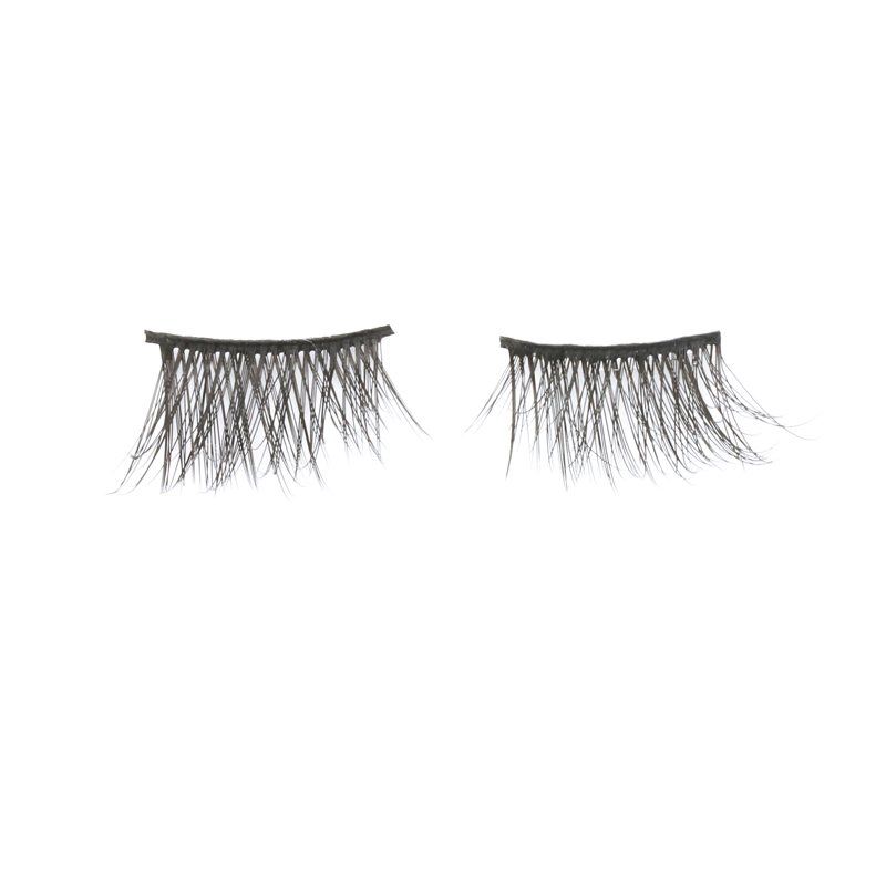 Private label 3D faux mink natural Half lashes small corner eyelash XJ82