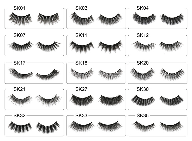 Wholesale faux mink magnetic lashes with eyeliner kit with private label XJ101