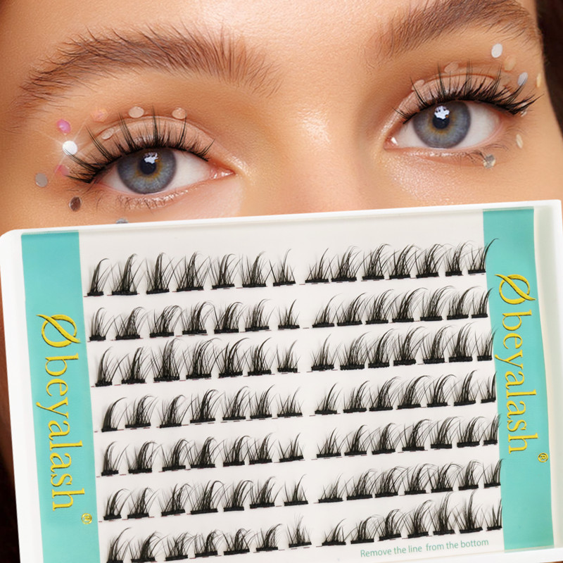 Wholesale New trend manga lash style Spikes cluster lash DIY lash extensions XJ123