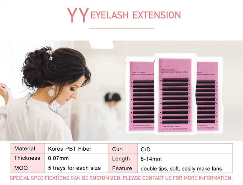 Wholesale YY shape premade volume lash extensions XJ94
