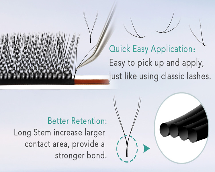 Fluffy Soft YY Classic Lash Extensions Private Label-LM