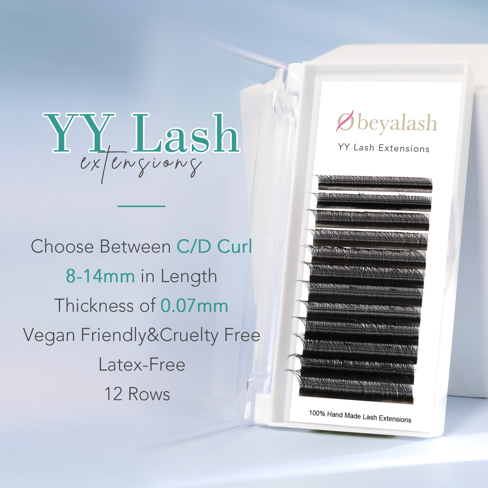 Fluffy Volume YY Lash Extensions with Private Label in US/UK LM