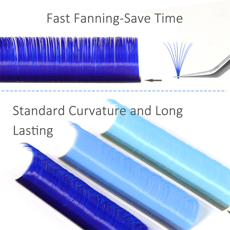 Private Label colored easy fan blooming lashes LM