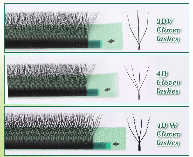 Wholesale 3D 3DV 4D 4DW 5D 5DV 5DW 6D 7D Clover eyelash extension in 2024