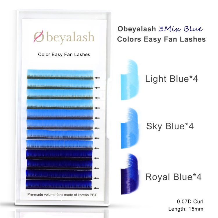 Private Label colored easy fan blooming lashes LM