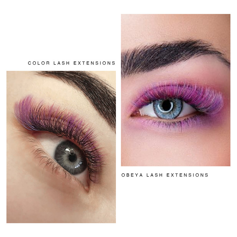 Private label colored eyelash extensions for wholesale XJ81