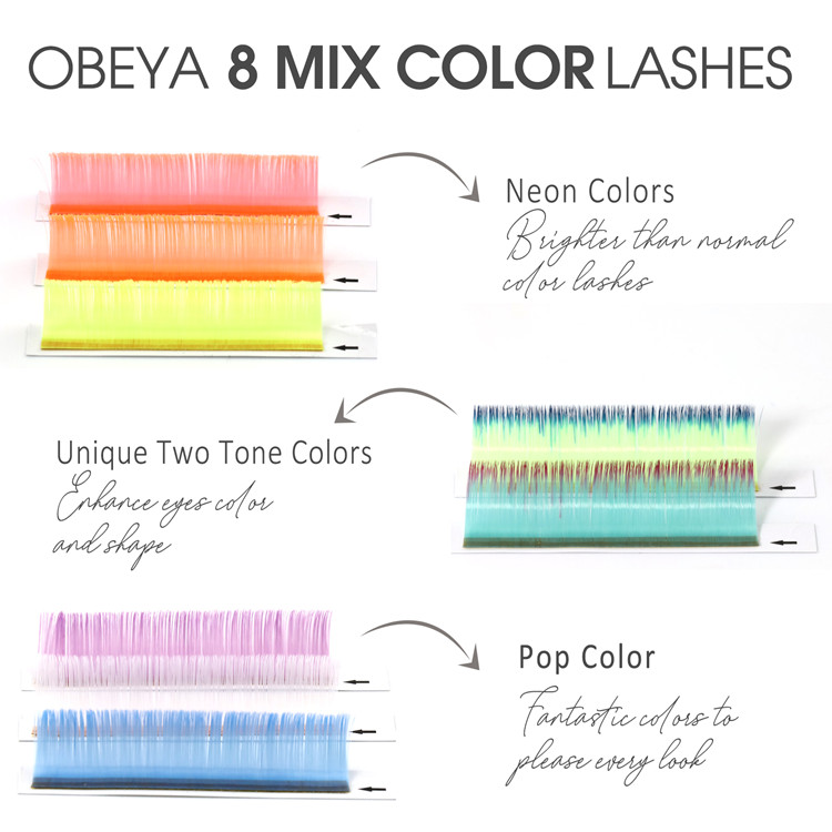 Best Colored Easy Fan Eyelash Extensions Wholesale LM