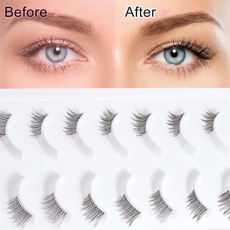 Wholesale small half eyelash corner handtied lash XJ127