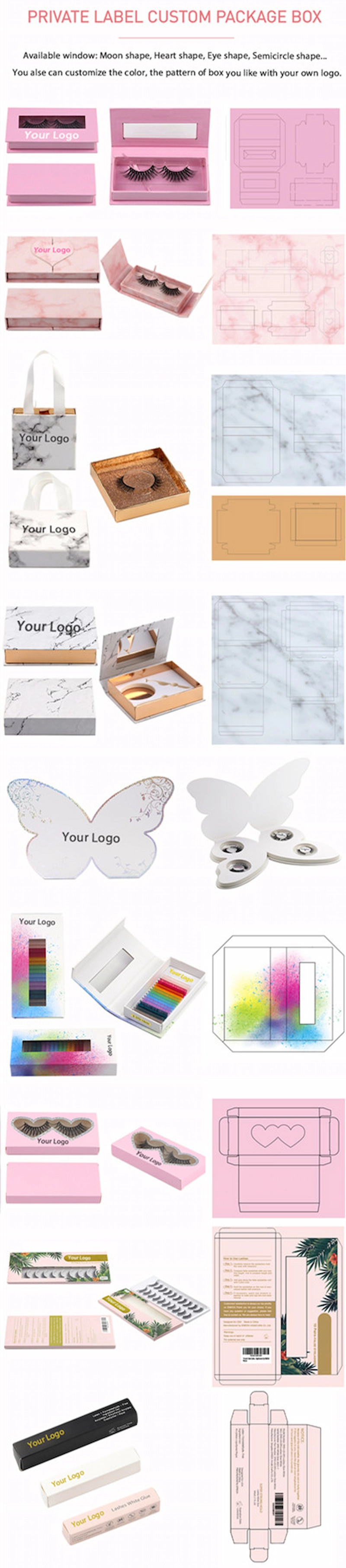 Wholesale Russian strip lashes D curl lash extensions look lashes XJ96