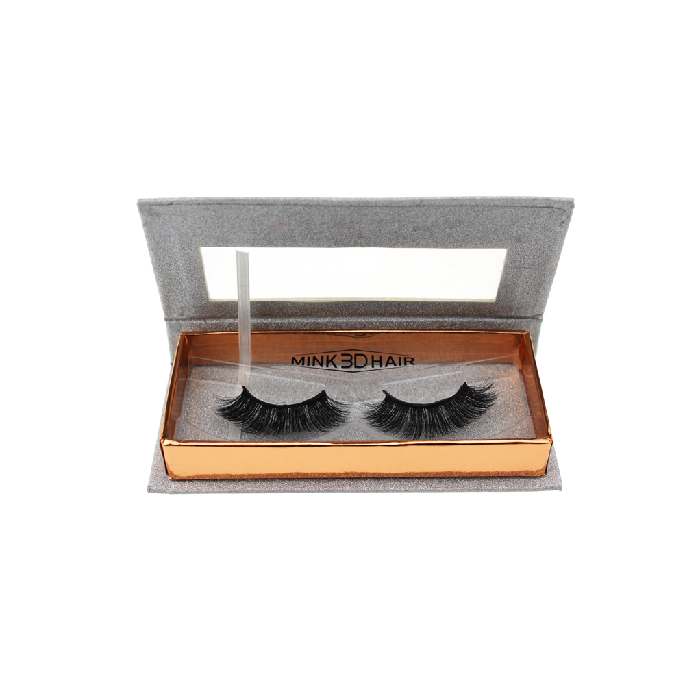 Private Label White Eyelash Packaging with Rectangle Window ZX033