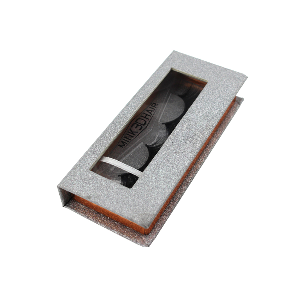 Private Label White Eyelash Packaging with Rectangle Window ZX033
