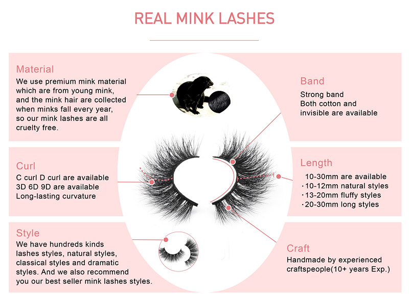 2022 Newest Real Mink Eyelashes in US/UK ZX130