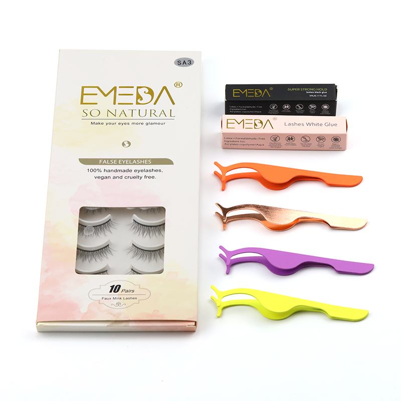 Wholesale Price 3D 20mm mink strip lashes Private Label YY