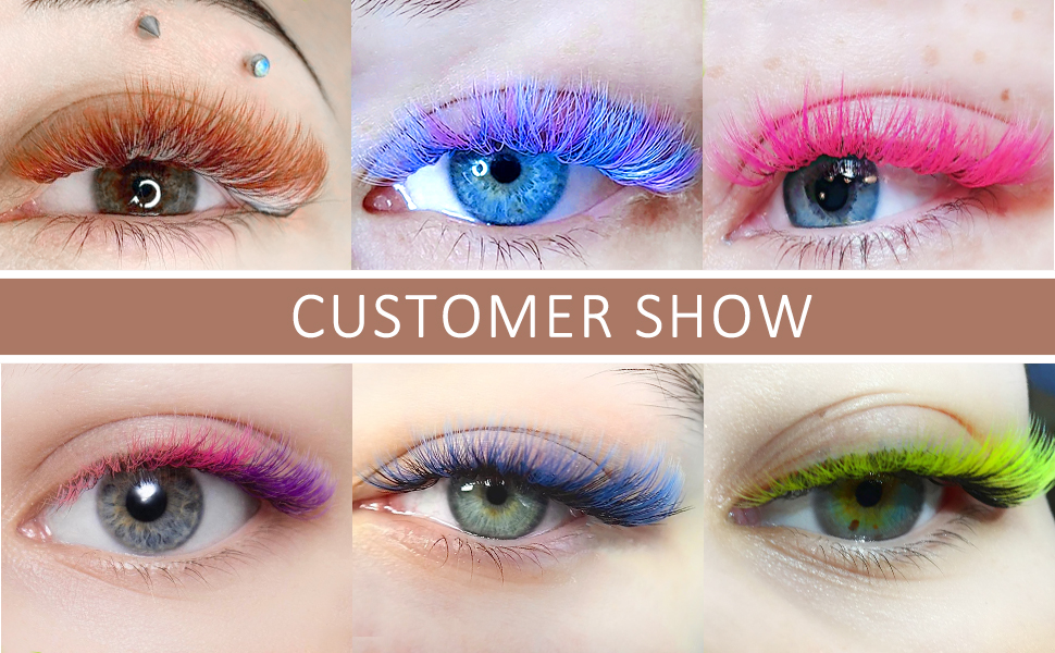 Best Individual Colored Eyelash Extensions Tray Wholesale LM