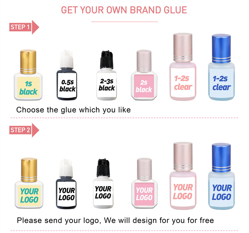 Wholesale Fast dry strong hold eyelash extensions glue with logo XJ98