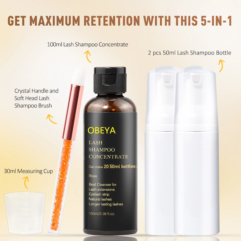 Wholesale lash cleanser lash shampoo concentrate for lash extensions XJ131