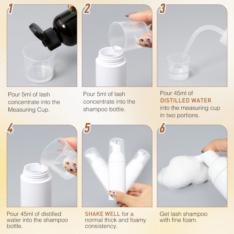 Wholesale lash cleanser lash shampoo concentrate for lash extensions XJ131