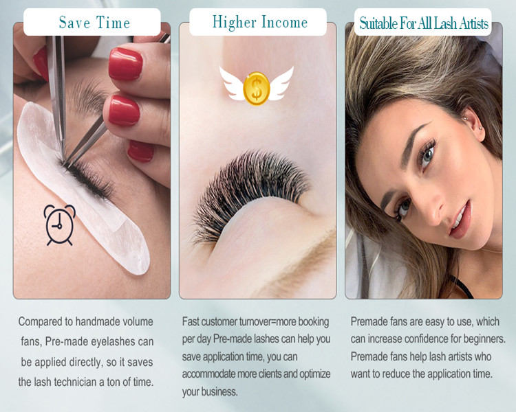 Private Label Long Stem Volume Premade Fans Vendors-LM